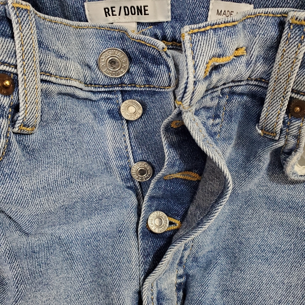 Re/Done Jeans 90's High Rise Ankle Crop Retro Boho Casual Denim Size 26 - Picture 2 of 12